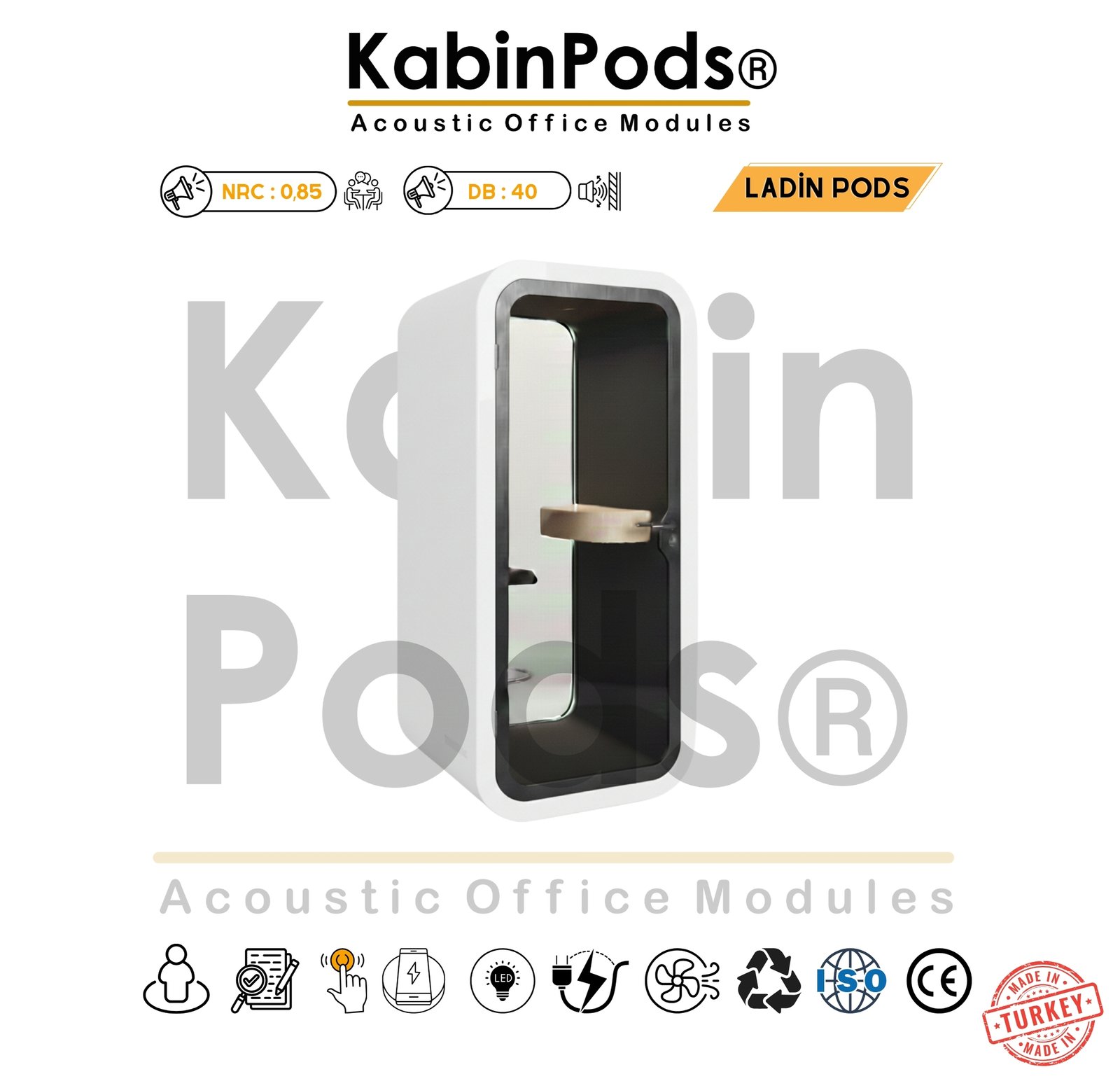 Akustik Telefon Kabini Detay - 1. Görsel - Ses Yalıtım Teknolojisi